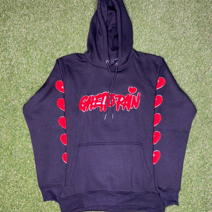 Collection image for: “Black and red” w/ white (Chenille) hoodie