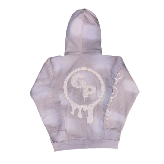 Grey (rhinestones) zip up