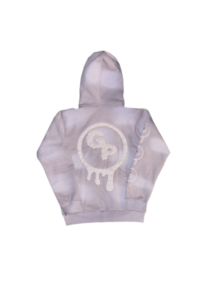 Grey (rhinestones) zip up