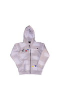 Grey (rhinestones) zip up