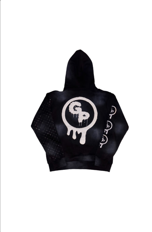 Black (rhinestones) zip up