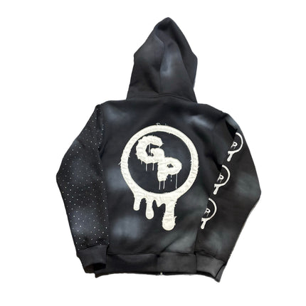 Black (rhinestones) zip up