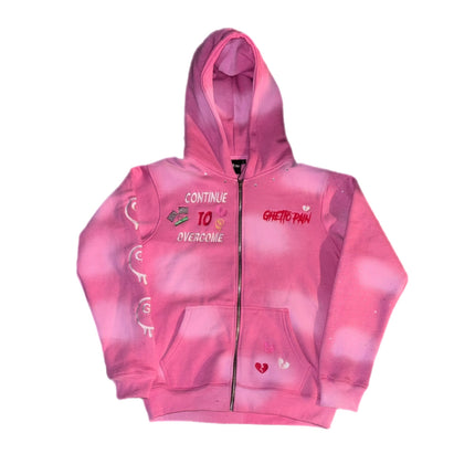 Pink (rhinestones) zip up