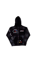Black (rhinestones) zip up